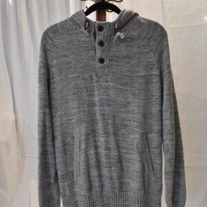 H&M - Gray Hoodie/Henley - Large